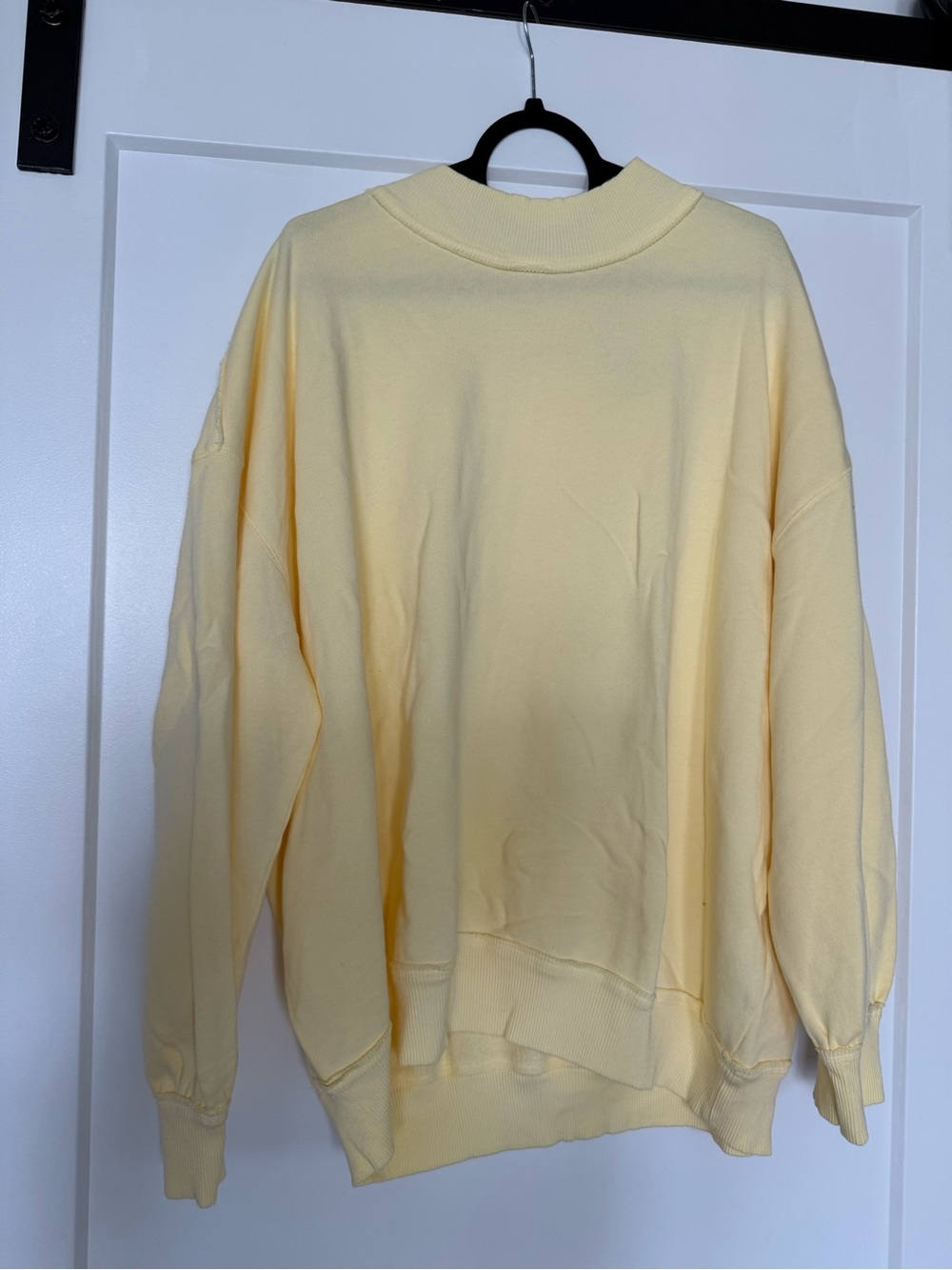 Free People Pale Yellow Crewneck Sweater